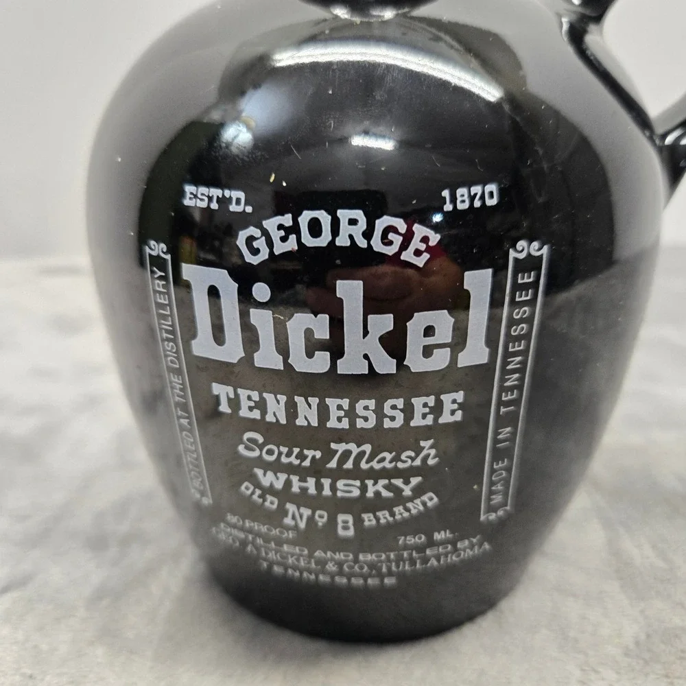 Vintage 1987 George‎ Dickel Merle Haggard Tennessee Whisky Ceramic Jug Empty